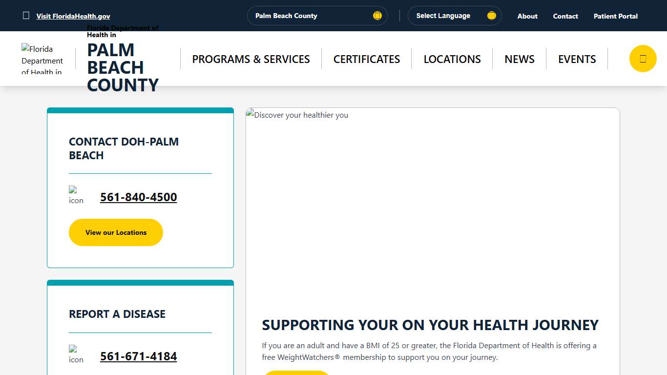 Home - Florida Department of Health in Palm Beach County
